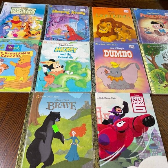 Lot 10 Little Golden Book Childrens Disney Titles Sleeping Beauty u Mickey Lion - Picture 5 of 8